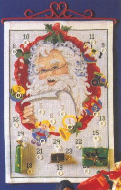 画像1: クリスマスカレンダー・手紙を読むサンタクロース