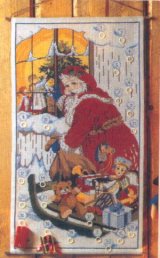 画像: クリスマスカレンダー・窓の外のサンタ