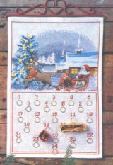 画像: クリスマスカレンダー・そりにのるサンタ