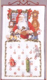 画像: クリスマスカレンダー・おもちゃとサンタ