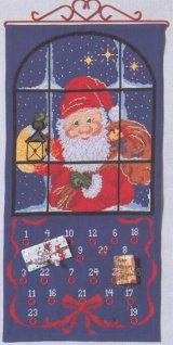 画像: クリスマスカレンダー・窓の外のサンタ