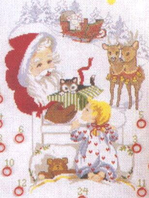 画像: クリスマスカレンダー・サンタと子供