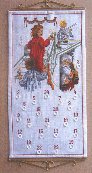 画像1: クリスマスカレンダー・階段の下のサンタ