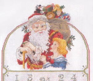 画像: クリスマスカレンダー・サンタと少女