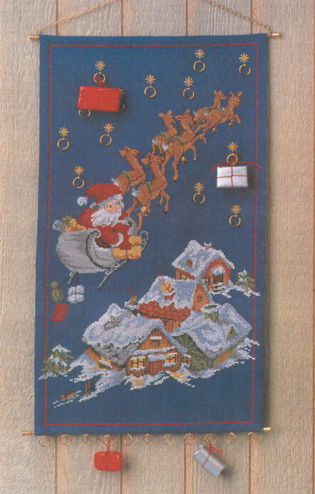 画像1: クリスマスカレンダー・空飛ぶサンタ